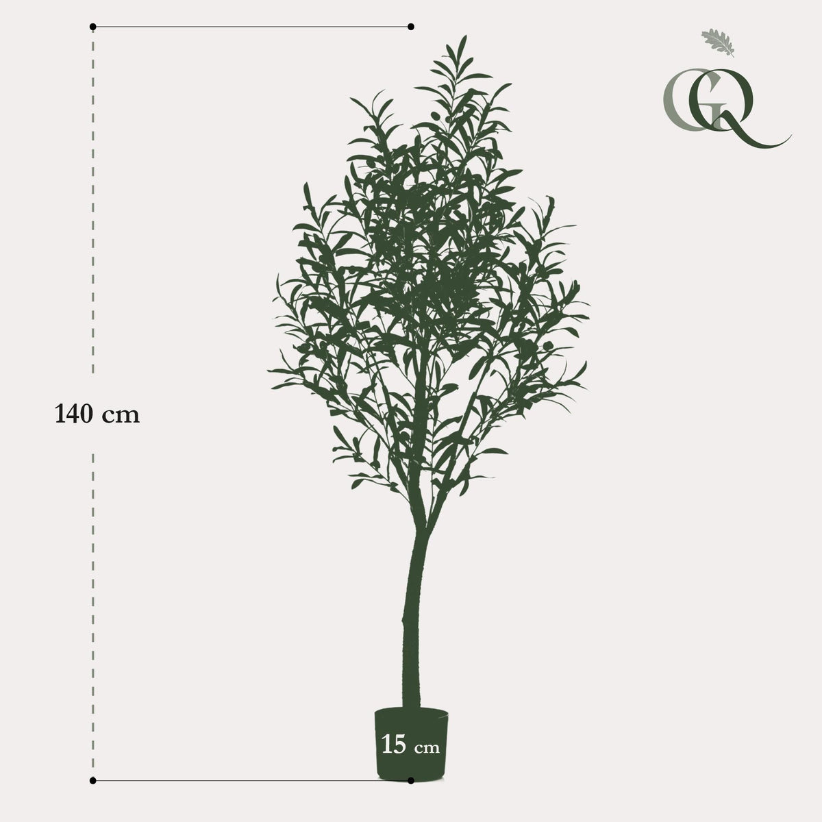 Kunst Olijfboom - Olea europaea - Olijfboom - 140 cm - Forestbloom