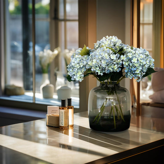 Kunstbloemen Solo - Blue - Hydrangea Flower - x 8 - 52 cm - Forestbloom