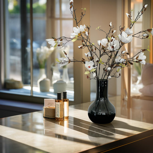 Kunstbloemen Solo - Crème - Magnolia Branches - x 4 - 105cm - Forestbloom