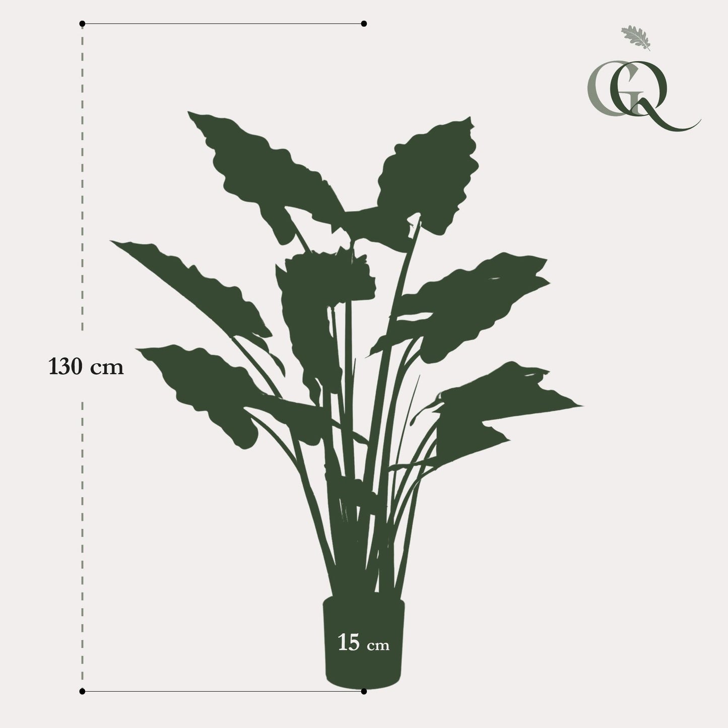 Kunstplant - Colocasia Pink China - Olifantsoor - 130 cm - Forestbloom