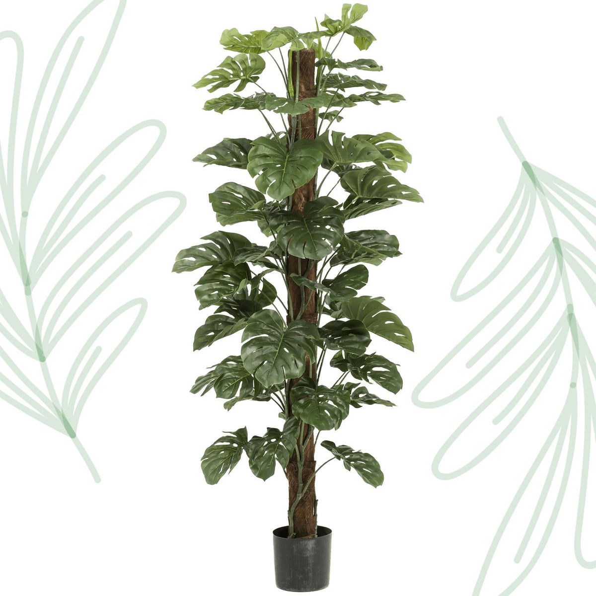 Kunstplant - Monstera Deliciosa - 180 cm - Forestbloom