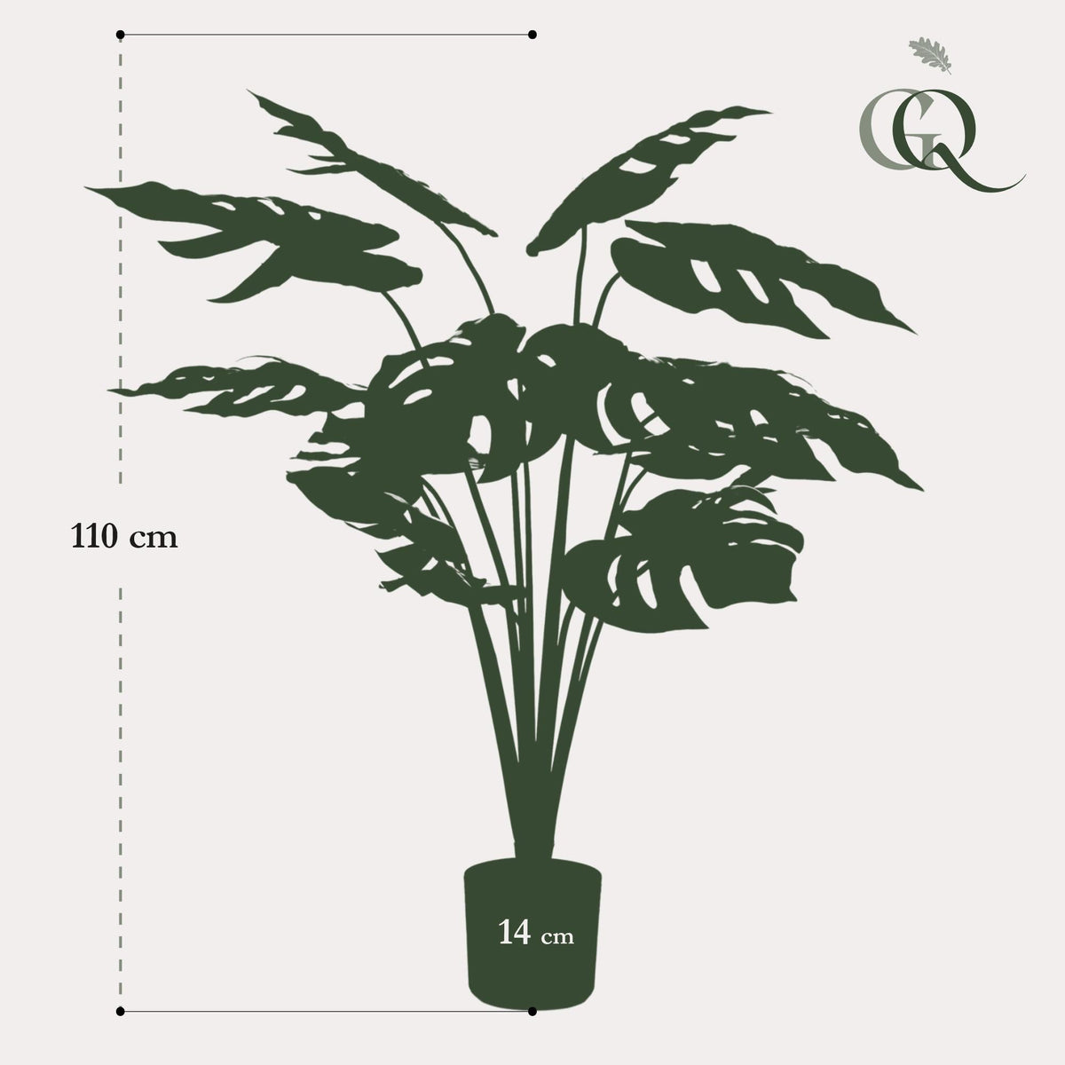 Kunstplant - Monstera Deliciosa - 95 cm - Forestbloom
