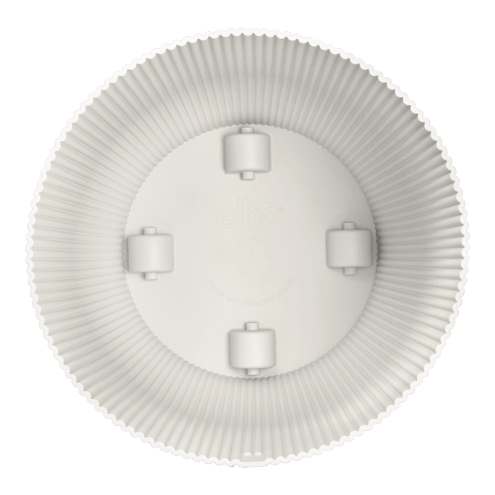 Pot elho Vibes Fold Round wit - including wheels - D35 x H33 - Forestbloom