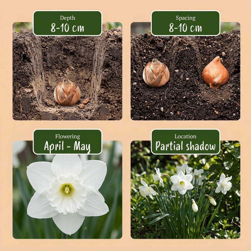 240x Narcissus Botanical White Mix - Botanische witte narcis mix - Wit - Voorjaarsbloeier - Bolmaat 10/12 - Forestbloom