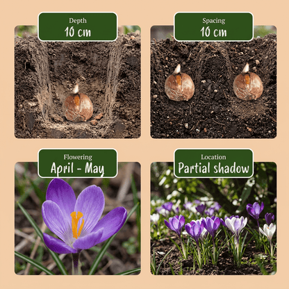 400x Bollenschadutuin - Diversen - Zomerbloeier - Bolmaat 10/12 - Forestbloom