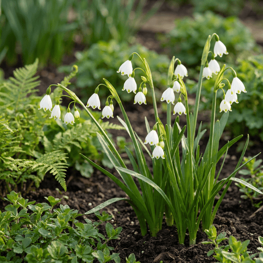 80x Leucojum Aestivum - Zomerschneeklokje - Wit - Voorjaarsbloeier - Bolmaat 8/9 - Forestbloom