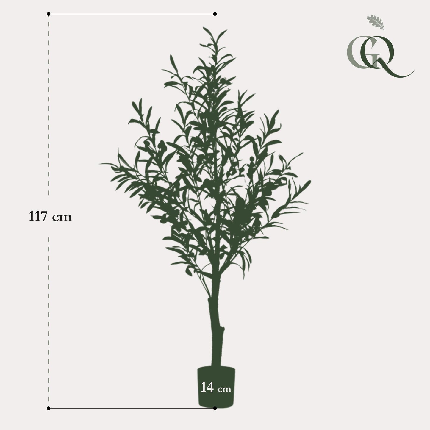 Kunst Olijfboom -  Olea europaea - Olijfboom - 115 cm - Forest Plants