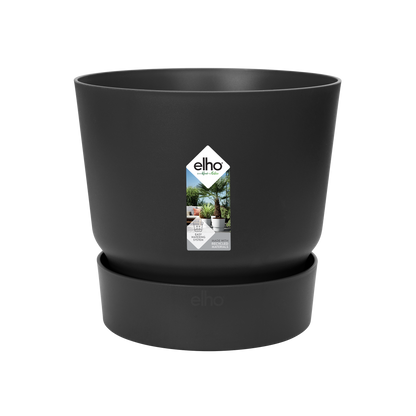 Elho Greenville Round black pot - D14 x H13