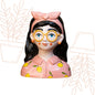 Vaas Vaas Lady 'Kylie' ↑ 27 cm + 10x real touch Tulpen Geel (yellow)