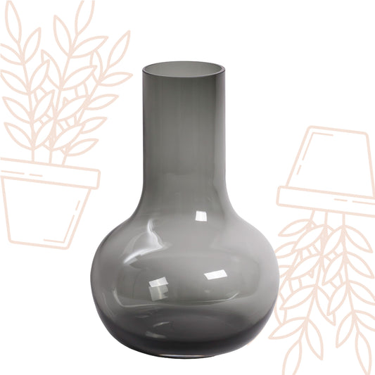 Vaas glas - S - H37 W25 - Seim - Grey