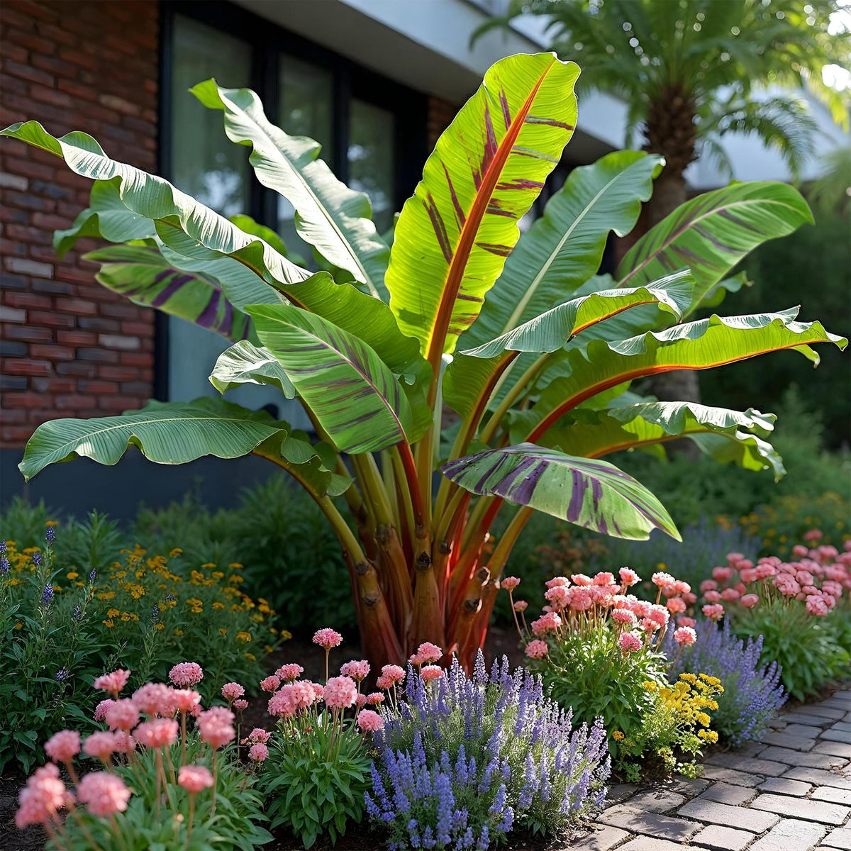 Bananen plant - Musa sikkemensis Red Tiger - Winterhard - 2 planten - Forestbloom