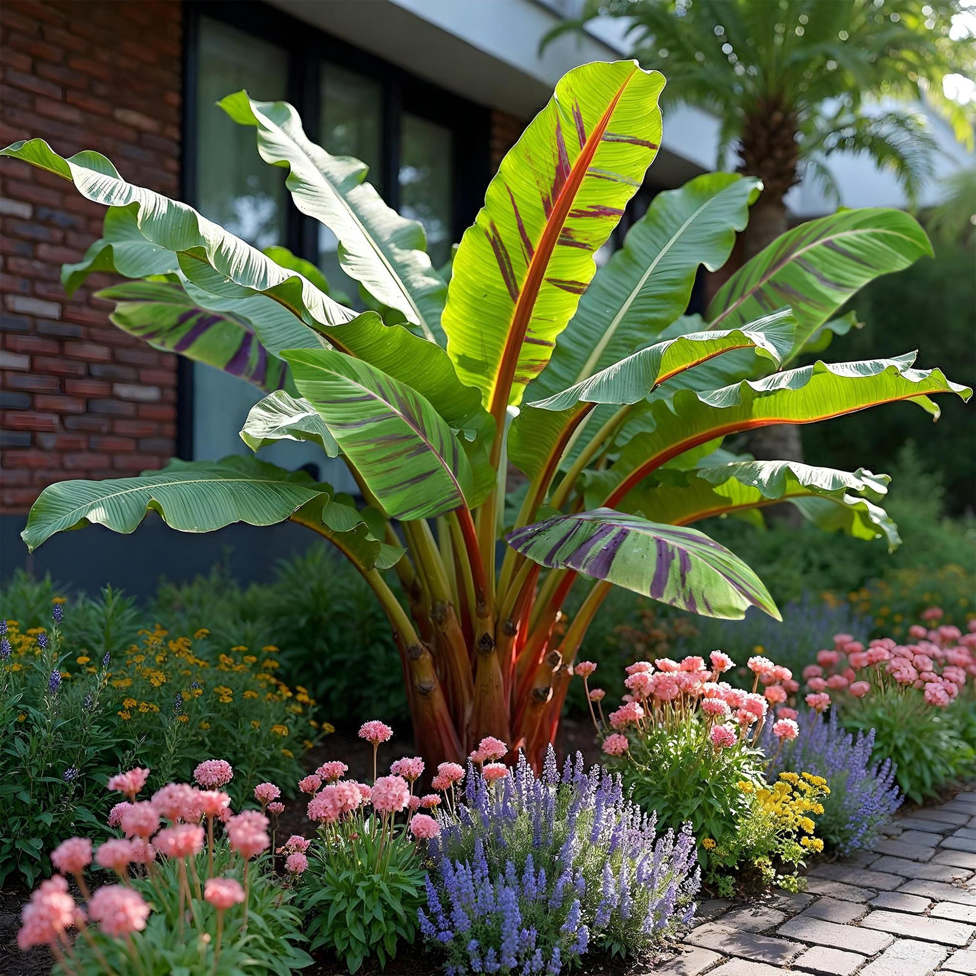 Bananen plant - Musa sikkemensis Red Tiger - Winterhard - 4 planten - Forestbloom