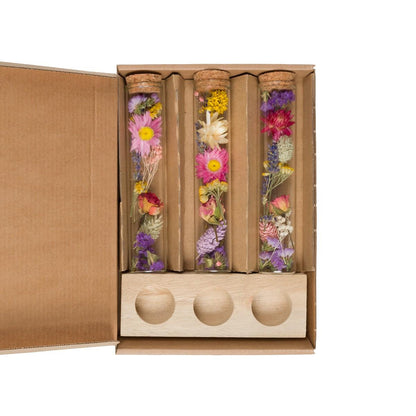 Droogbloemen - Message in a Box Large - set van 3 - 8 stuks - Forestbloom
