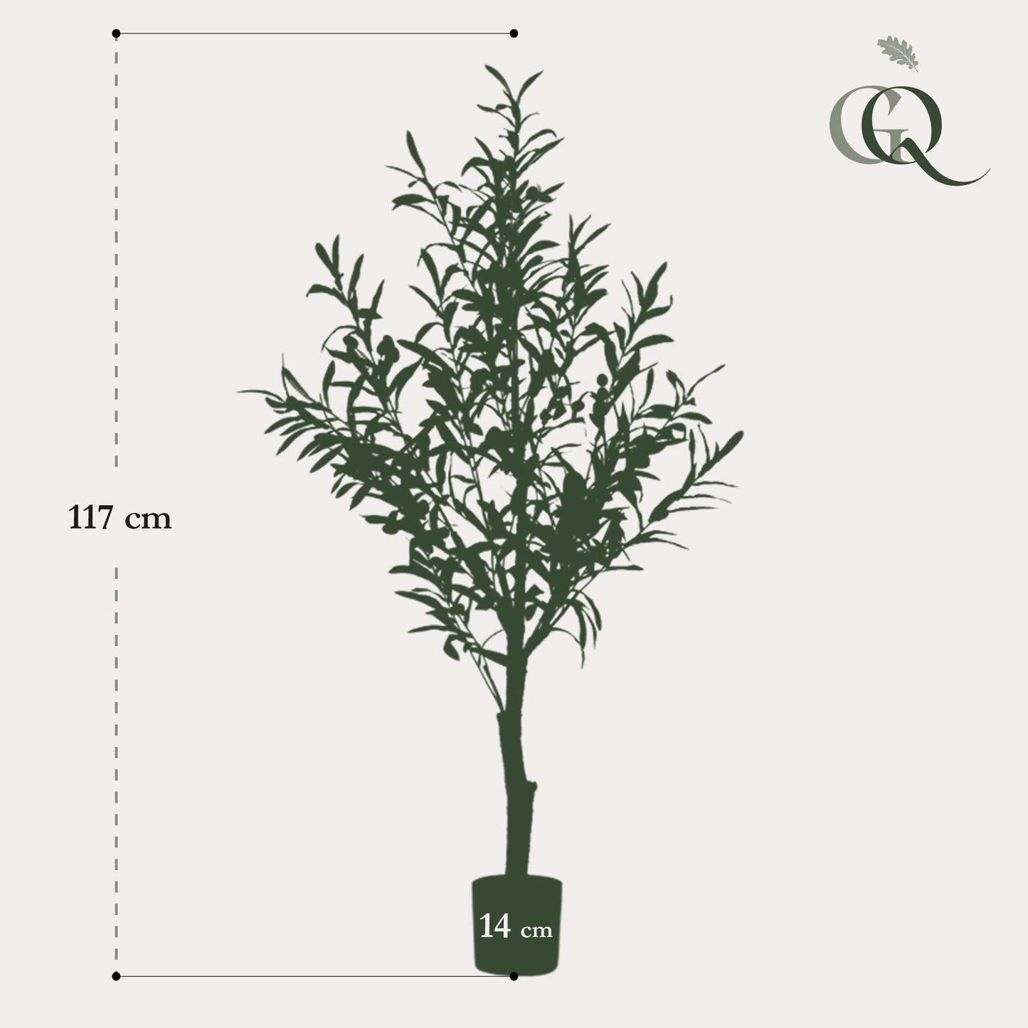 Kunst Olijfboom - Olea europaea - Olijfboom - 115 cm - Forestbloom