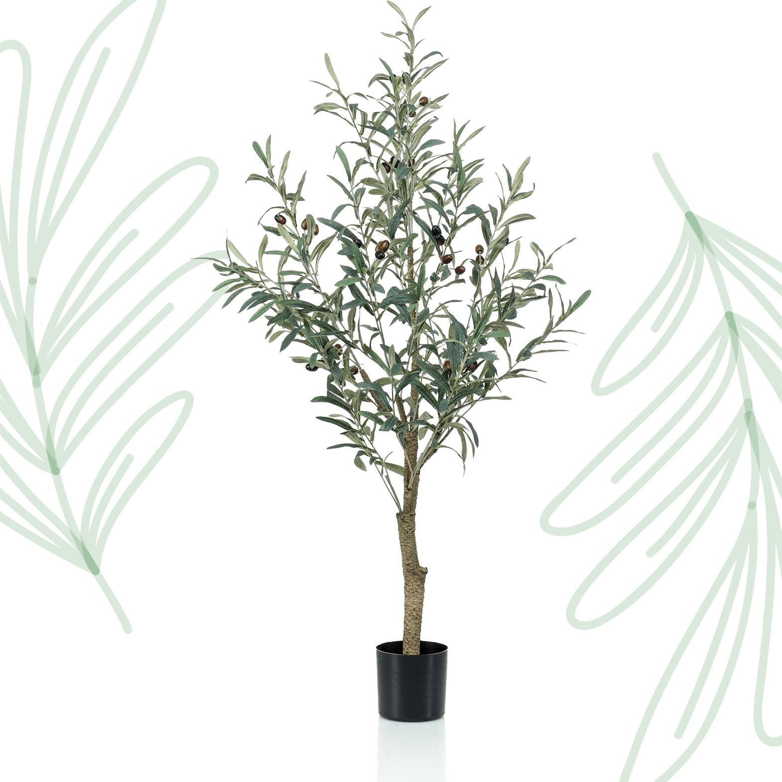 Kunst Olijfboom - Olea europaea - Olijfboom - 115 cm - Forestbloom