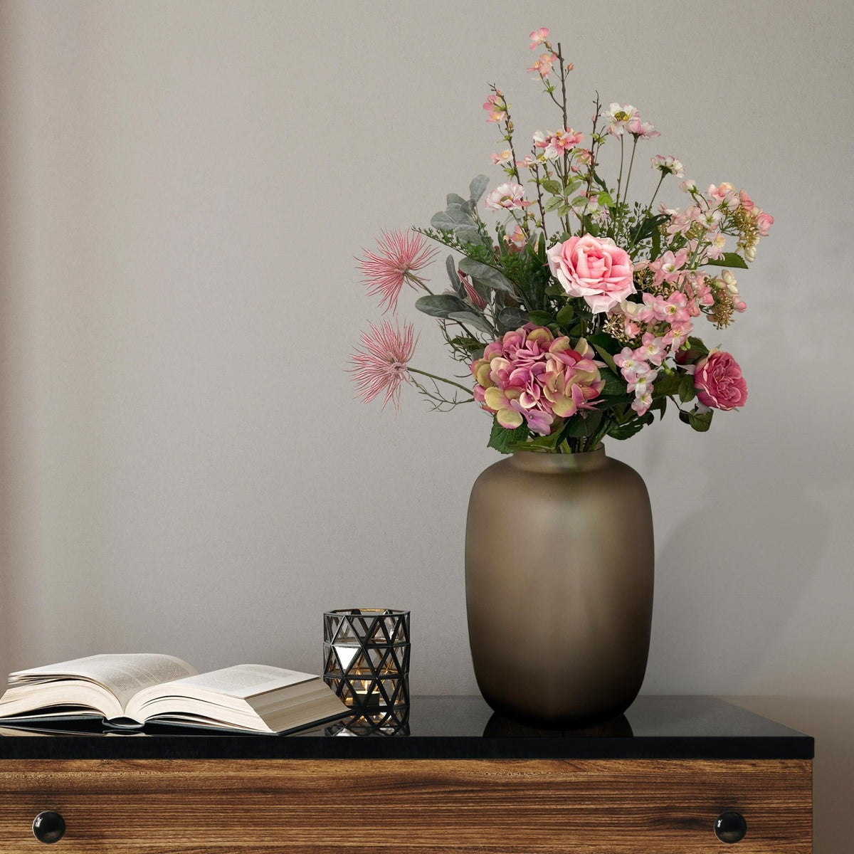 Kunstbloemen - Boeket L - Pretty Pink - 89 cm - Forestbloom
