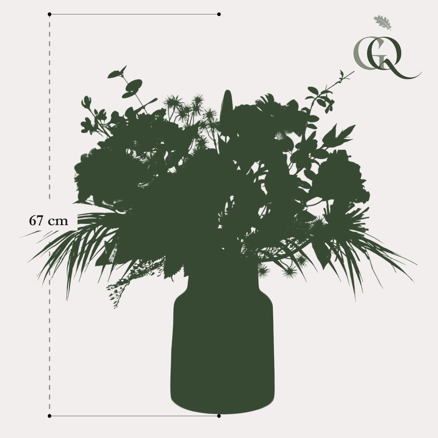 Kunstbloemen - Boeket M - Pretty Powerful - 67 cm - Forestbloom