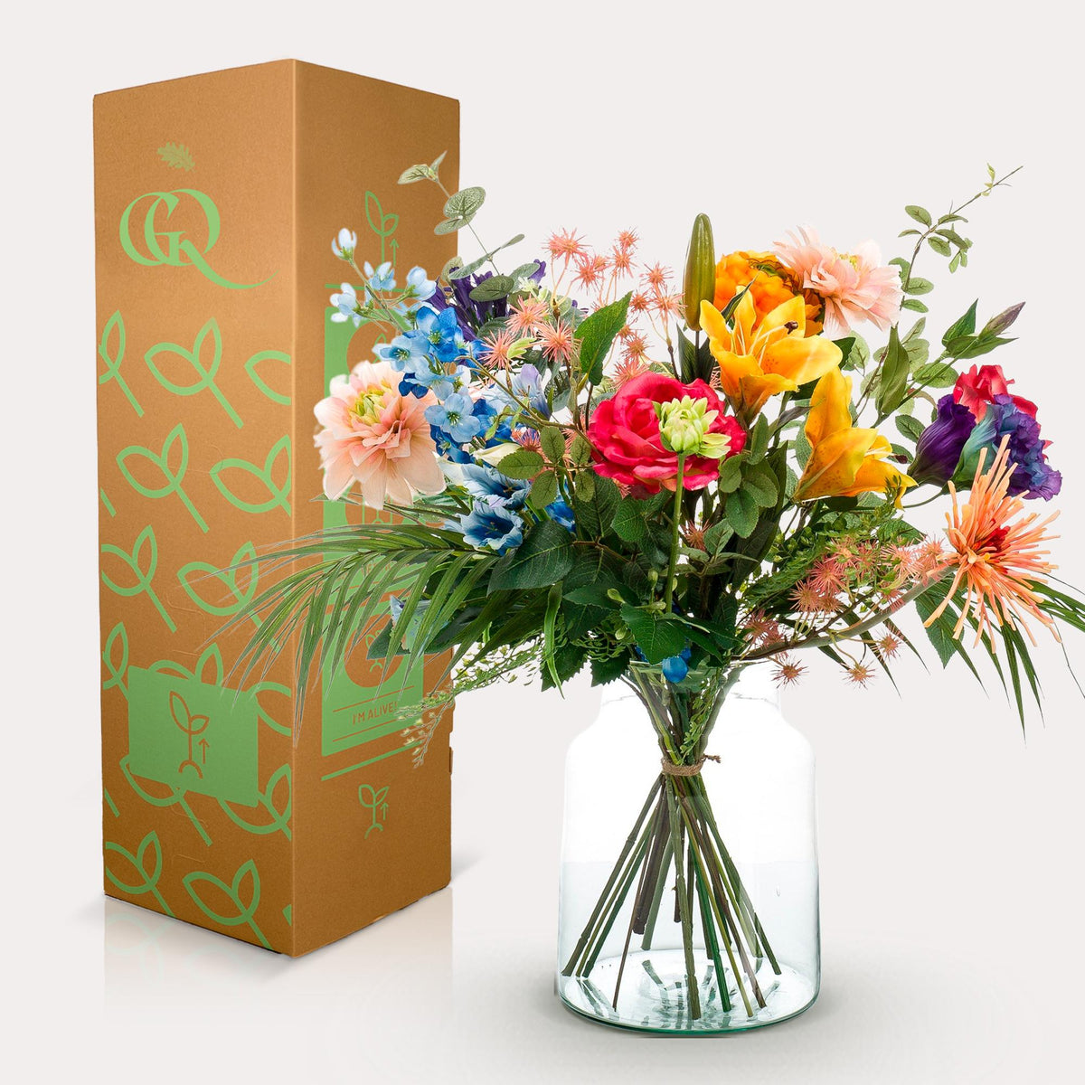 Kunstbloemen - Boeket M - Pretty Powerful - 67 cm - Forestbloom