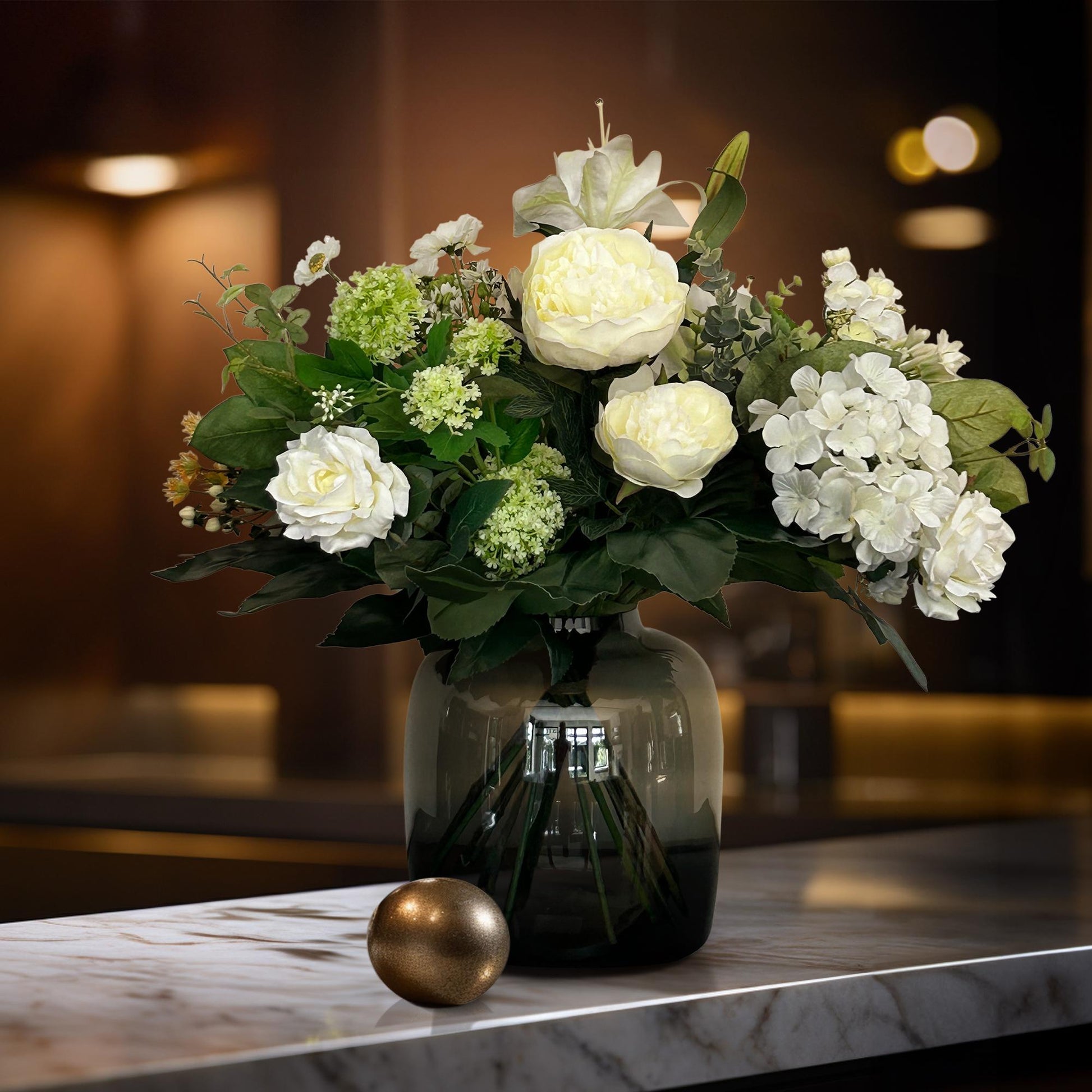 Kunstbloemen - Boeket - White Dream - 60 cm - Forestbloom