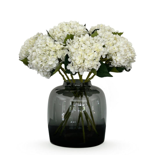 Kunstbloemen Solo - White - Hydrangea Flower - x 8 - 52 cm - Forestbloom