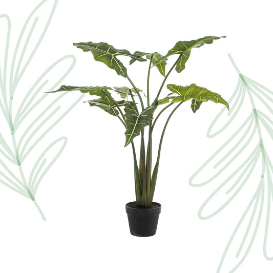 Kunstplant - Alocasia Frydek - Olifantsoor - 120 cm - Forestbloom