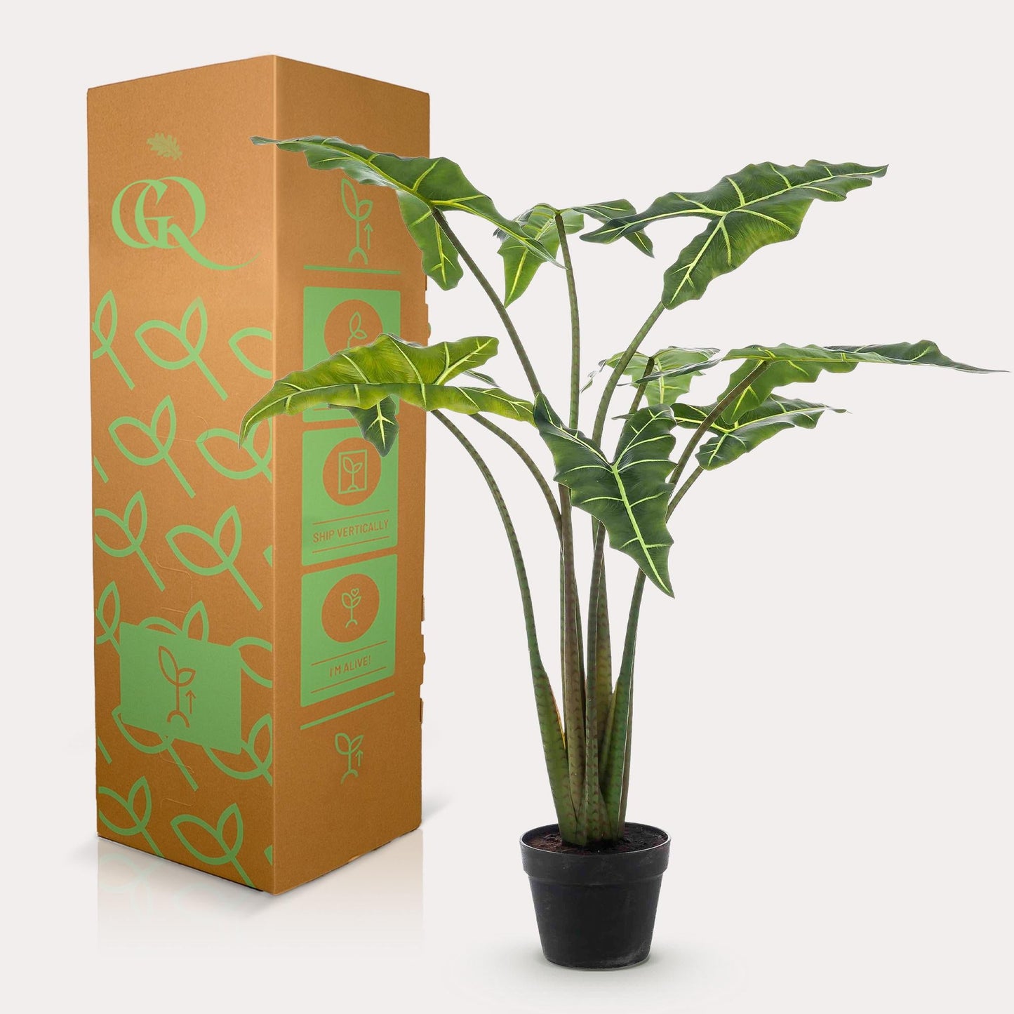 Kunstplant - Alocasia Frydek - Olifantsoor - 120 cm - Forestbloom