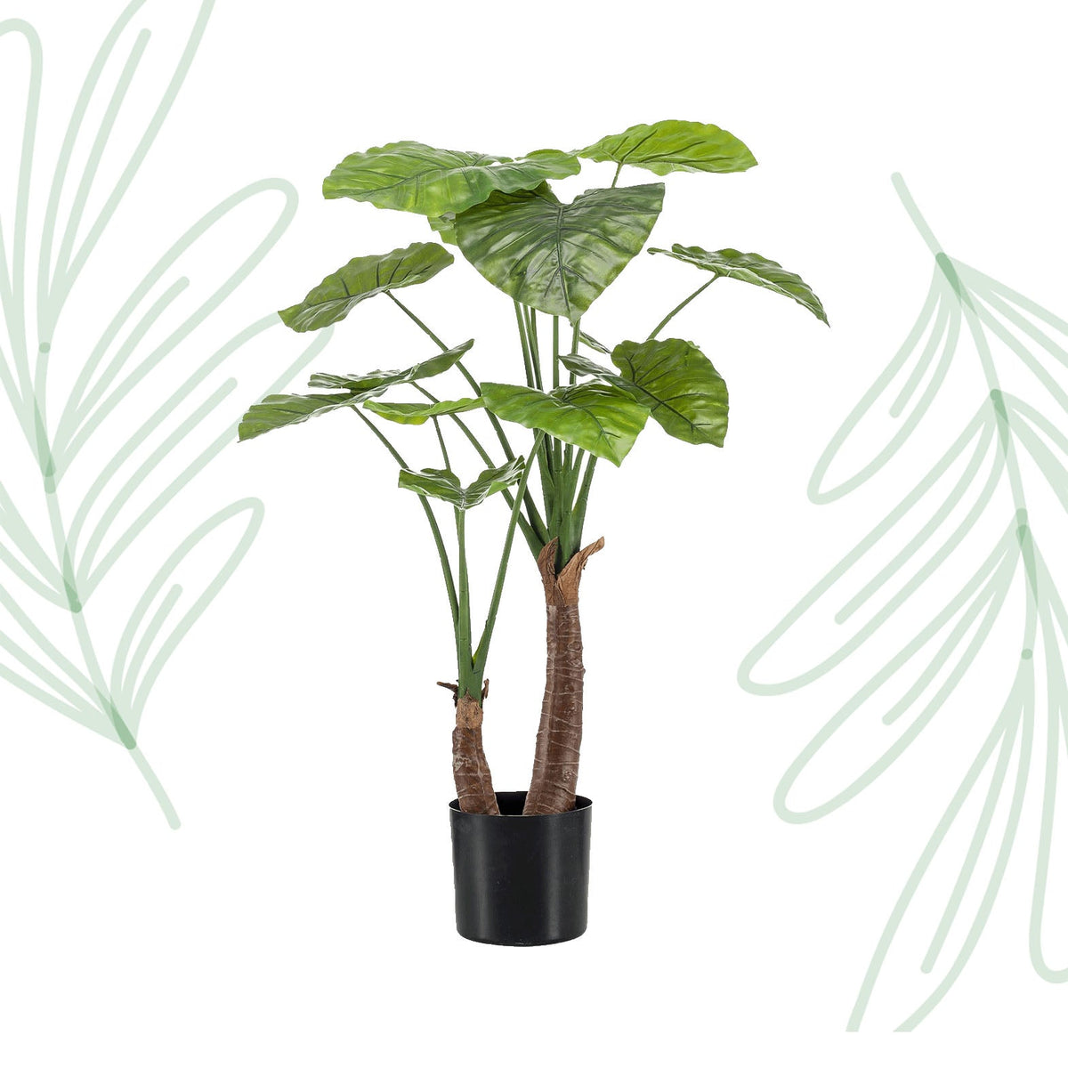 Kunstplant - Alocasia - Olifantsoor - 110 cm - Forestbloom