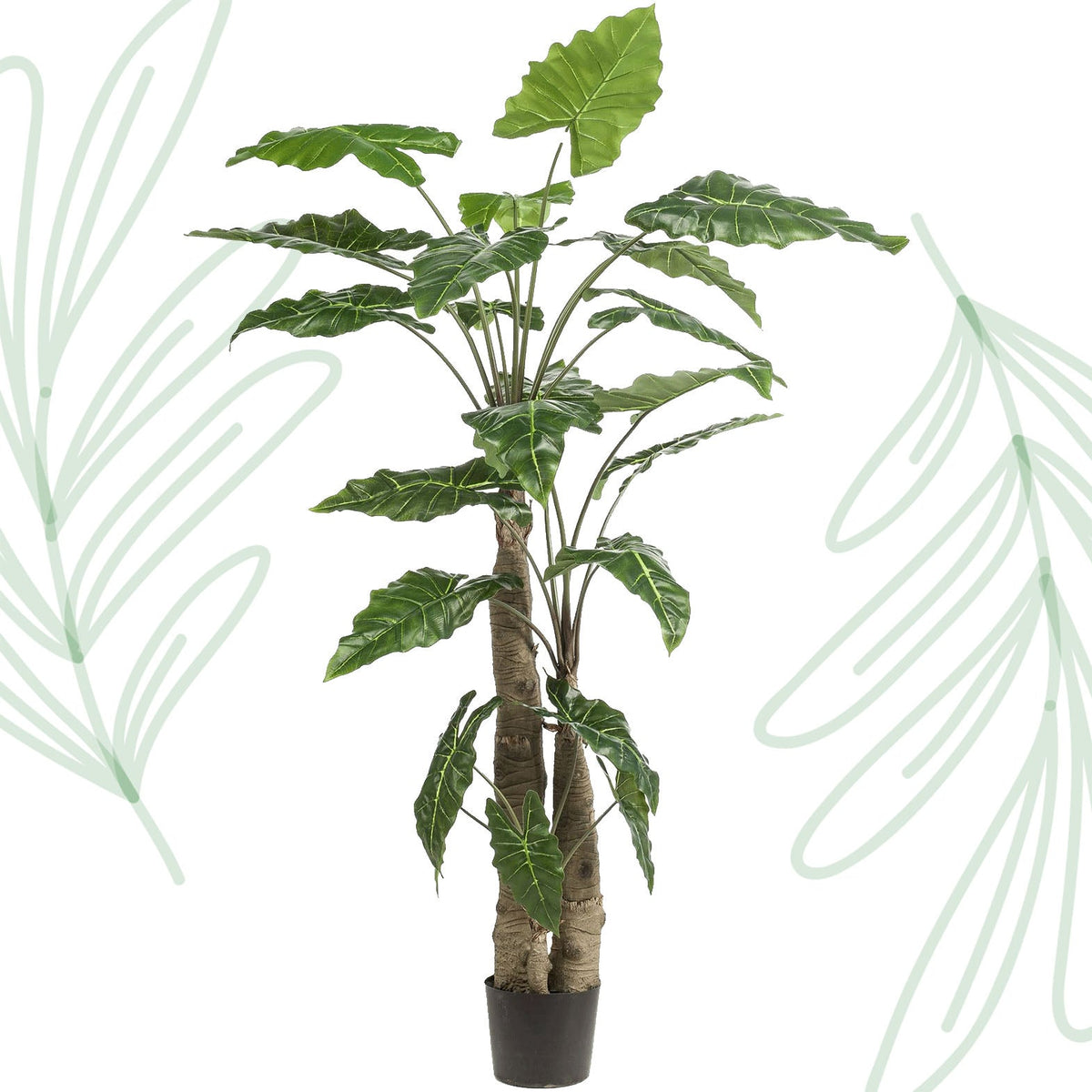 Kunstplant - Alocasia - Olifantsoor - 180 cm - Forestbloom