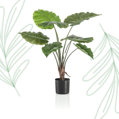 Kunstplant - Alocasia - Olifantsoor - 70 cm - Forestbloom