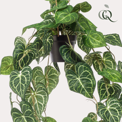 Kunstplant - Anthurium Clarinervium - Aderplant - 80 cm - Forestbloom