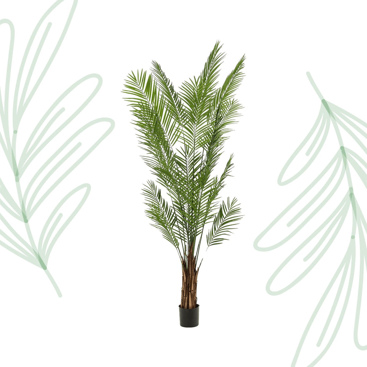 Kunstplant - Areca Lutescens - Goudpalm - 240 cm - Forestbloom