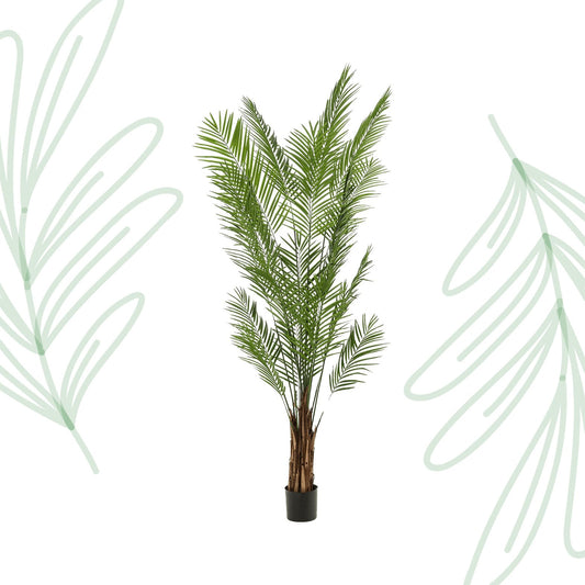 Kunstplant - Areca Lutescens - Goudpalm - 240 cm - Forestbloom