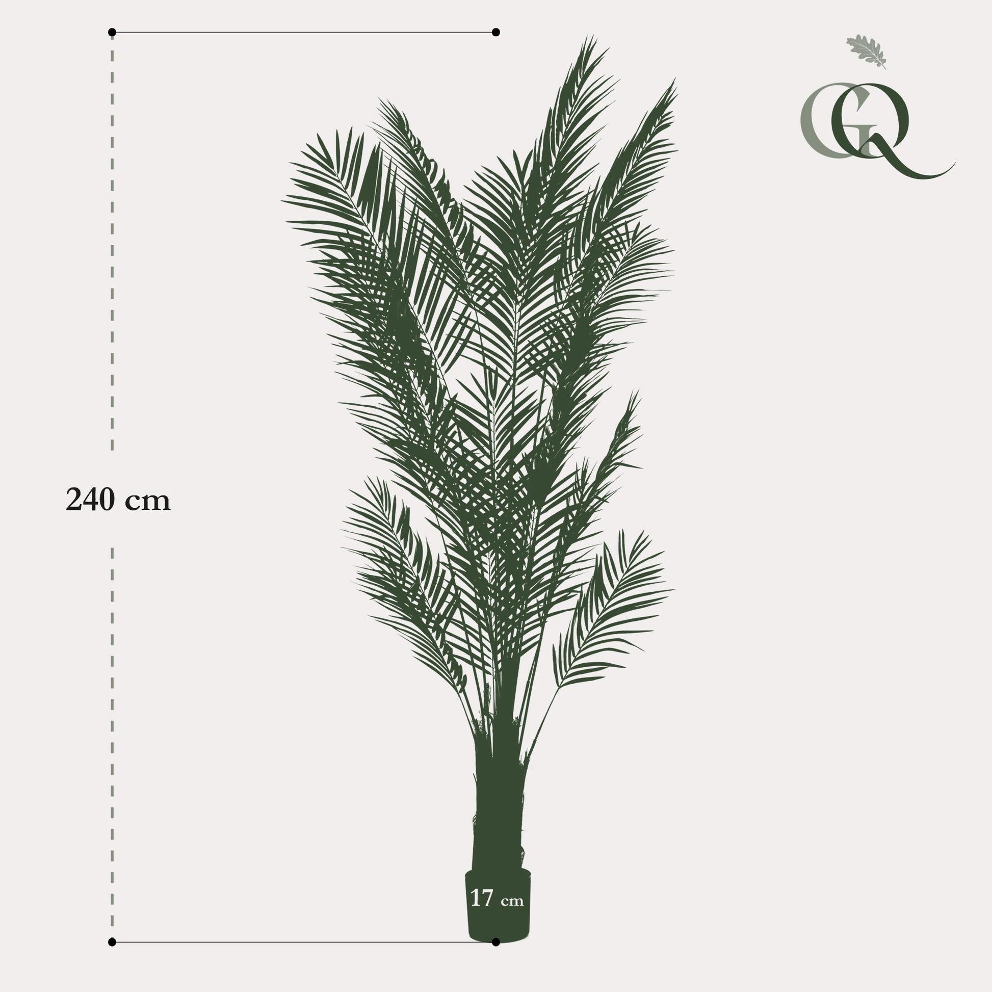 Kunstplant - Areca Lutescens - Goudpalm - 240 cm - Forestbloom