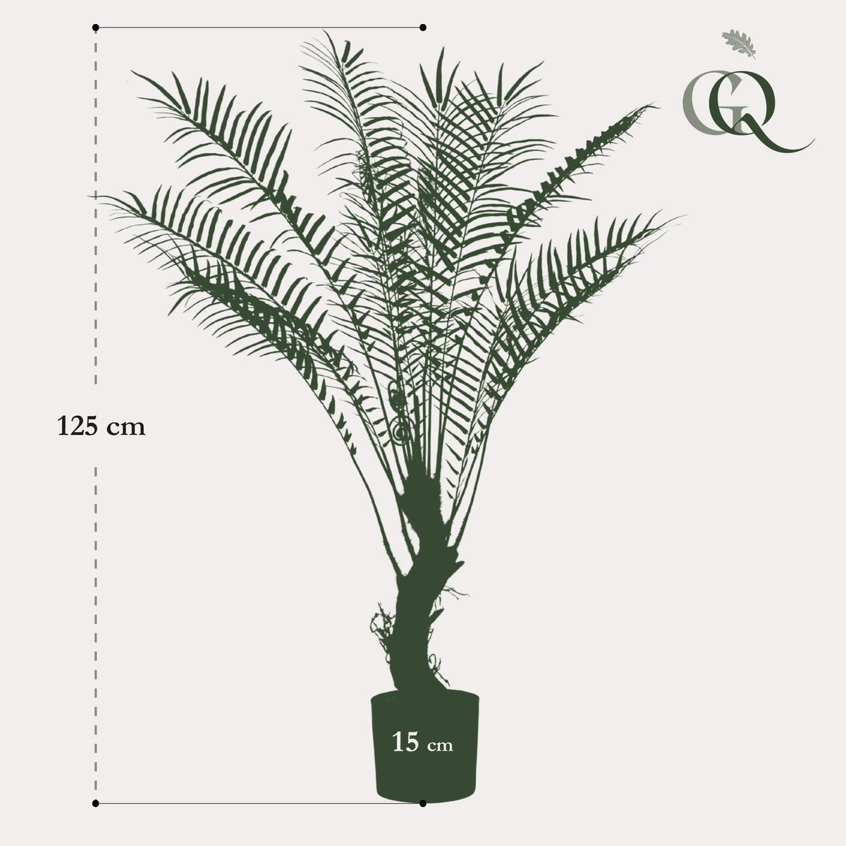 Kunstplant - Boomvaren - 125 cm - Forestbloom