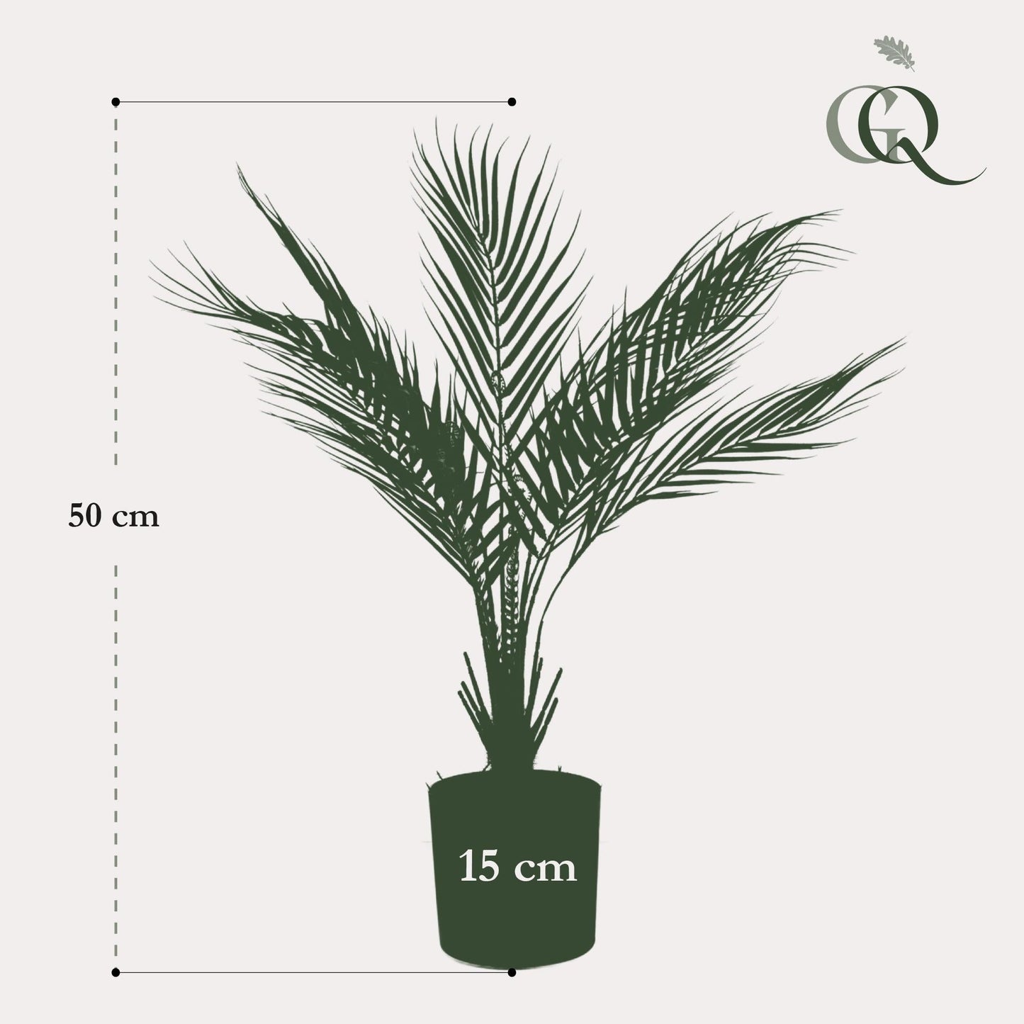 Kunstplant - Chamaedorea - Bergpalm - 50 cm - Forestbloom