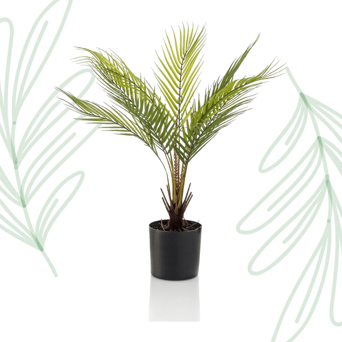 Kunstplant - Chamaedorea - Bergpalm - 50 cm - Forestbloom