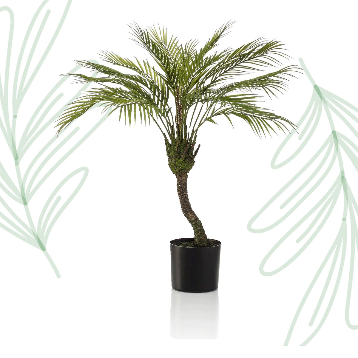 Kunstplant - Chamaedorea - Bergpalm - 85 cm - Forestbloom
