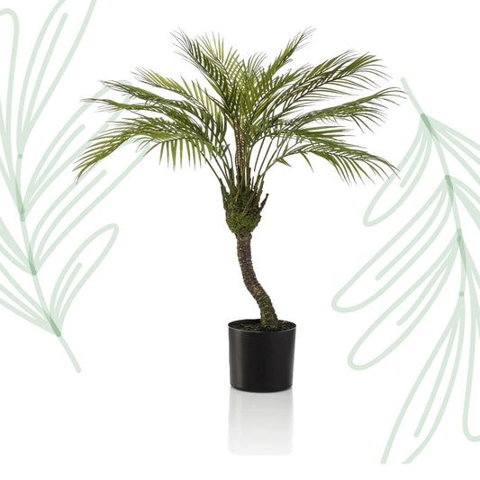 Kunstplant - Chamaedorea - Bergpalm - 85 cm - Forestbloom