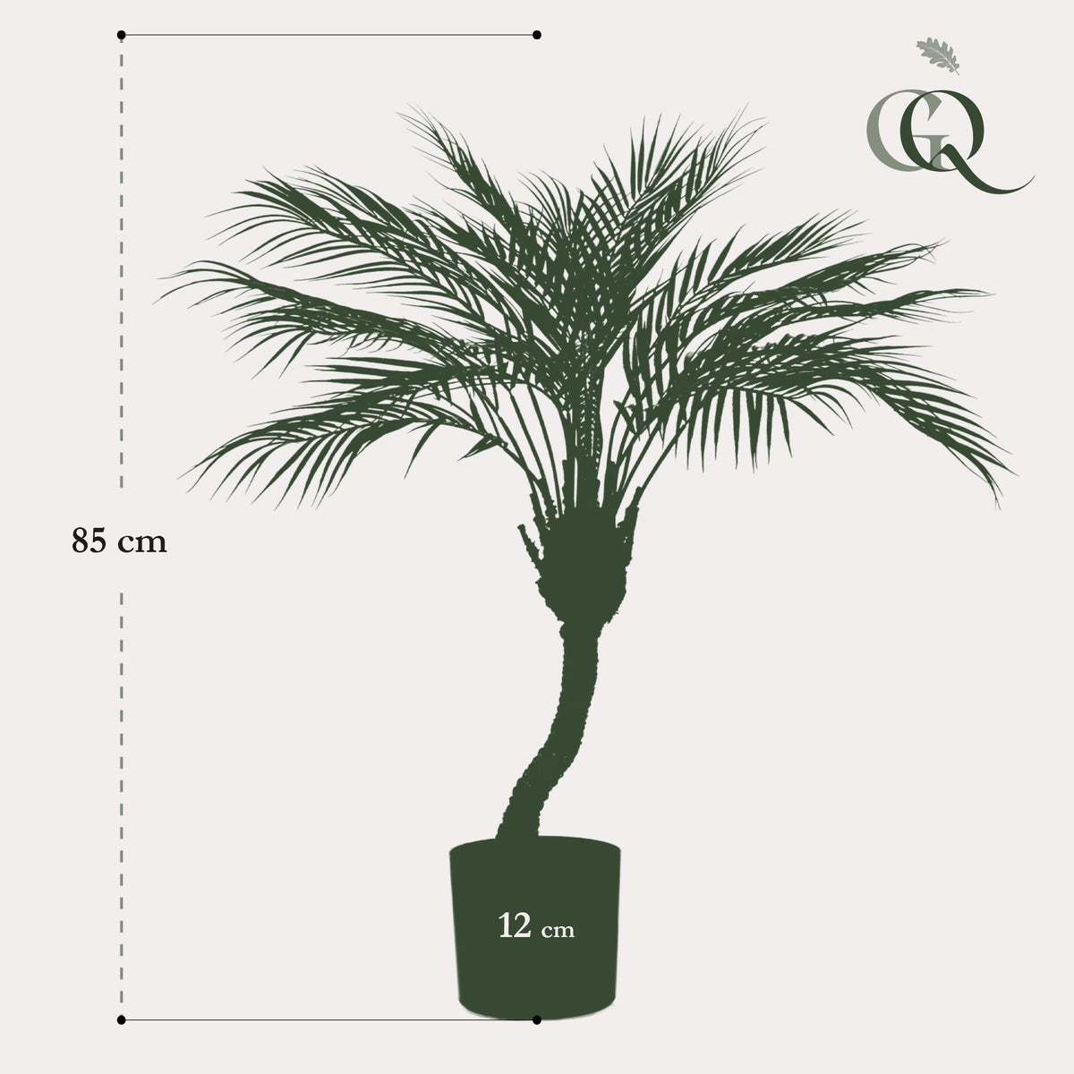 Kunstplant - Chamaedorea - Bergpalm - 85 cm - Forestbloom