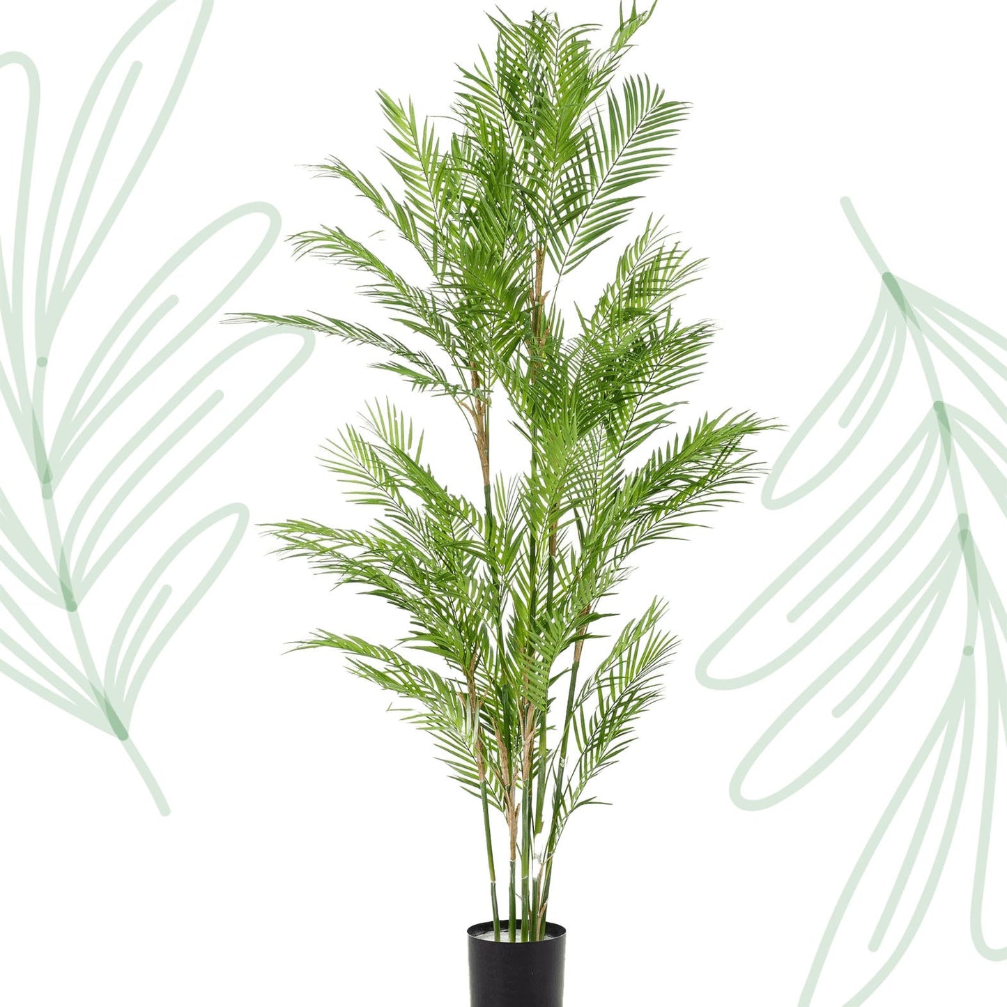 Kunstplant - Chamaedorea Elegans - Bergpalm - 180 cm - Forestbloom