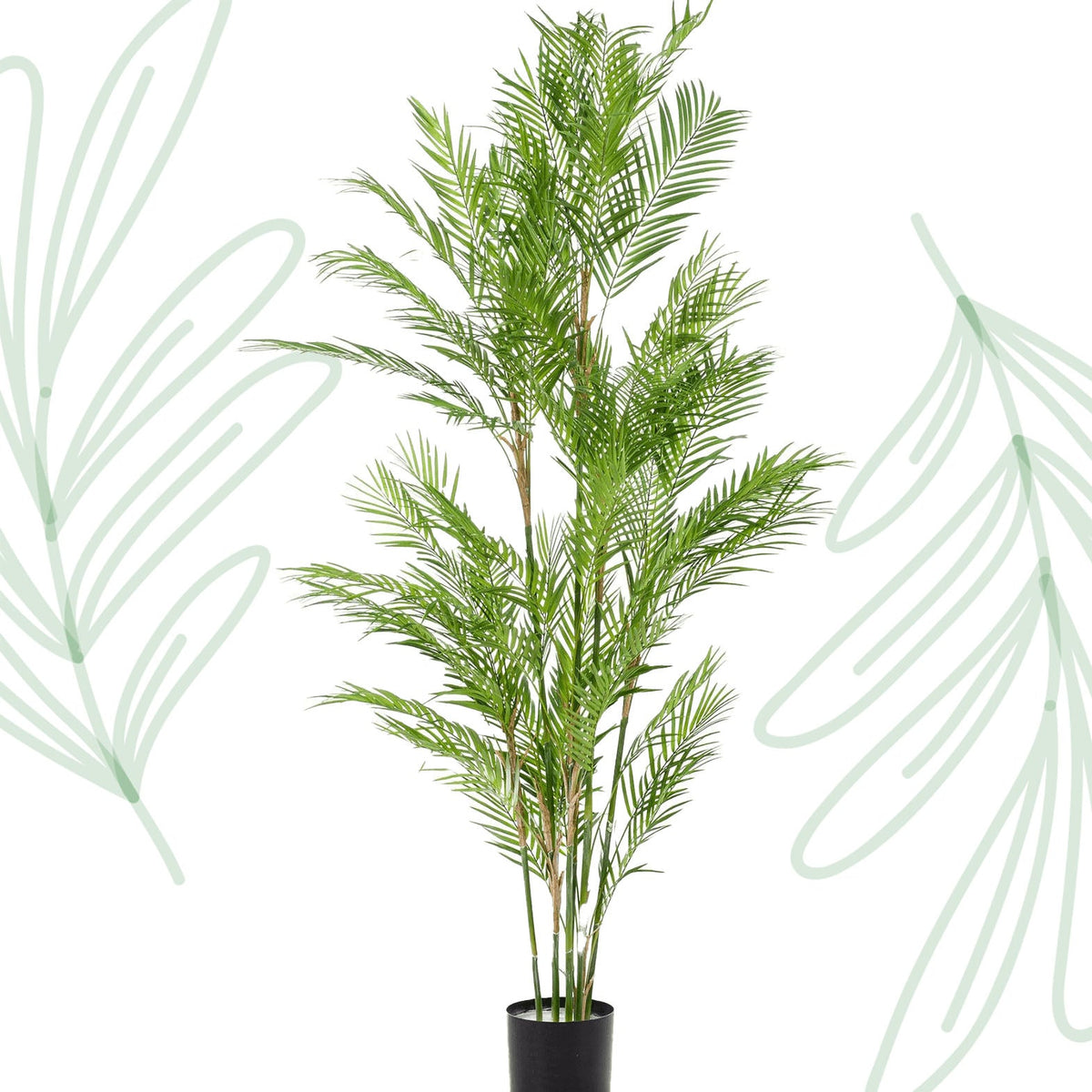 Kunstplant - Chamaedorea Elegans - Bergpalm - 180 cm - Forestbloom