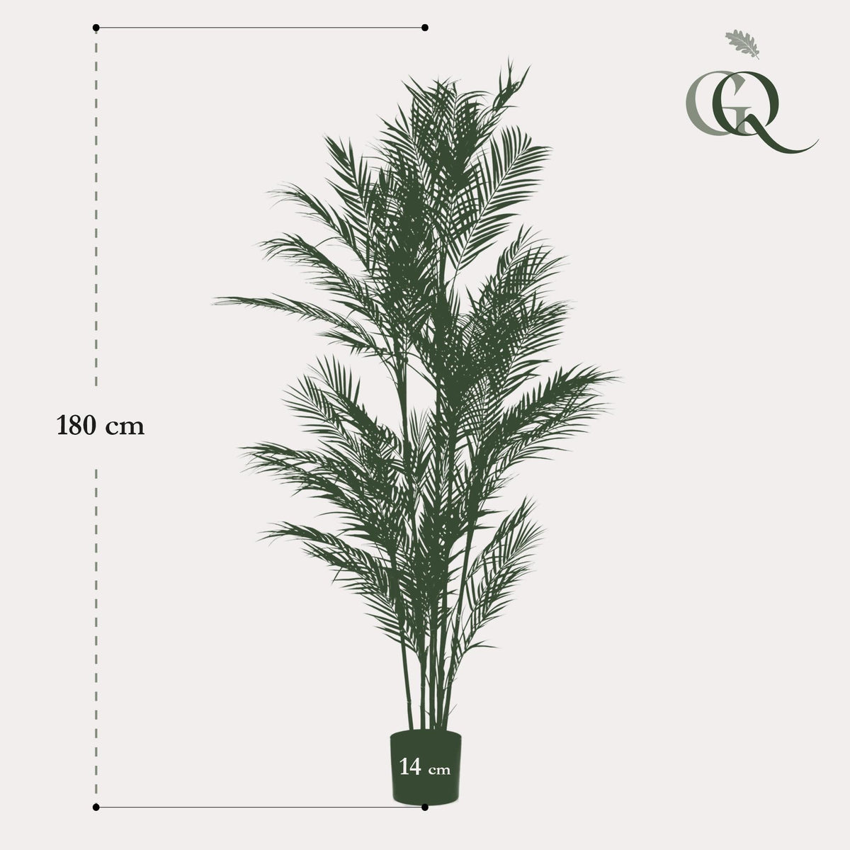 Kunstplant - Chamaedorea Elegans - Bergpalm - 180 cm - Forestbloom