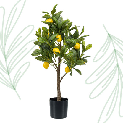 Kunstplant - Citrus Limonia - Citroenboom - 75 cm - Forestbloom