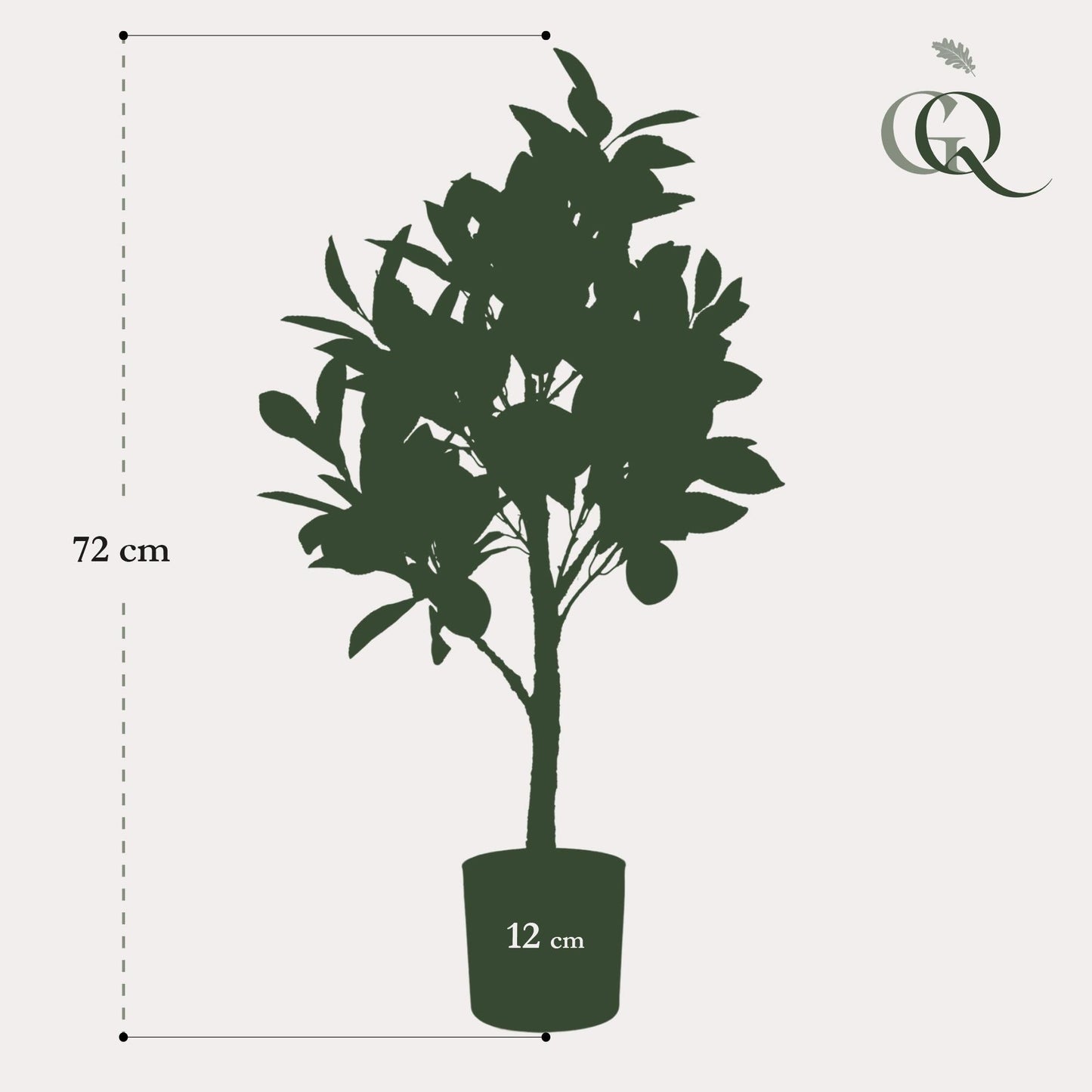 Kunstplant - Citrus Limonia - Citroenboom - 75 cm - Forestbloom