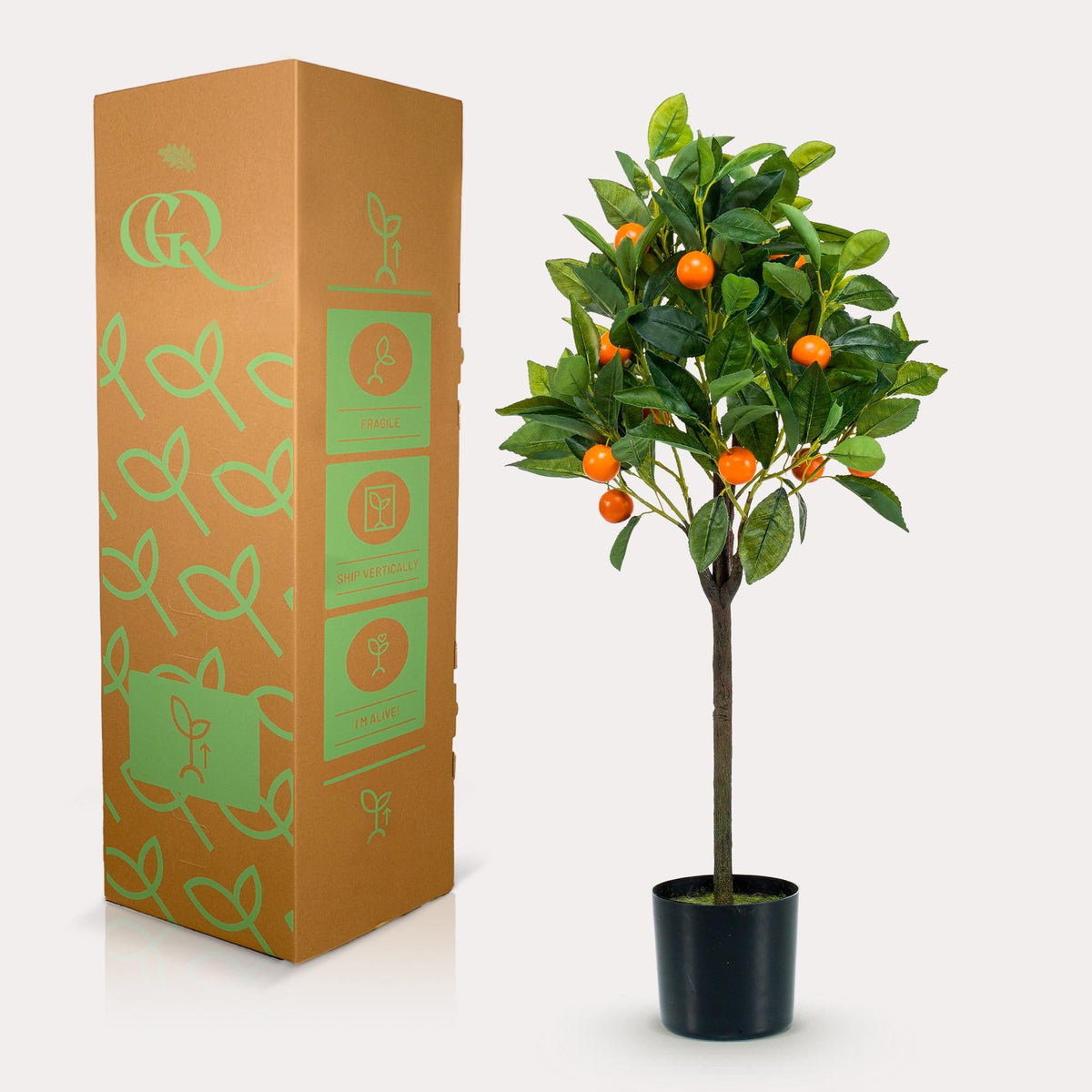 Kunstplant - Citrus Sinensis - Sinaasappelboom - 75 cm - Forestbloom