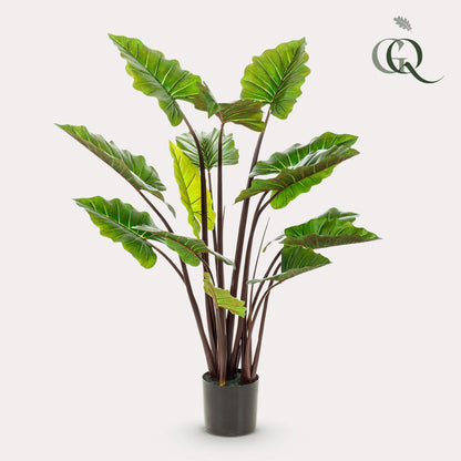 Kunstplant - Colocasia Pink China - Olifantsoor - 130 cm - Forestbloom