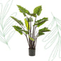 Kunstplant - Colocasia Pink China - Olifantsoor - 130 cm - Forestbloom