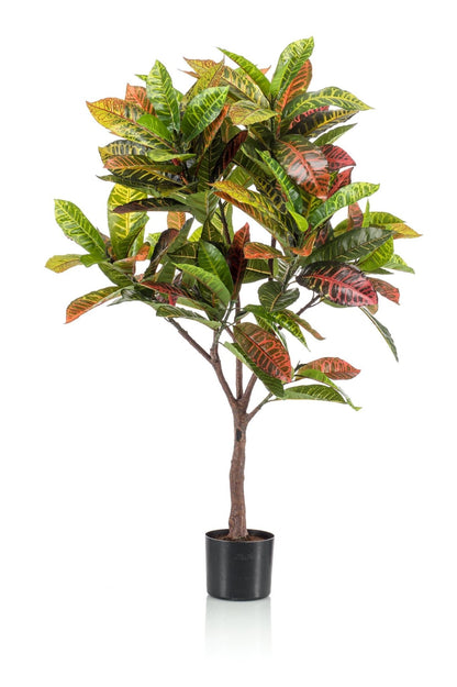 Kunstplant - Croton Codiaeum - Wonderstruik - 120 cm - Forestbloom
