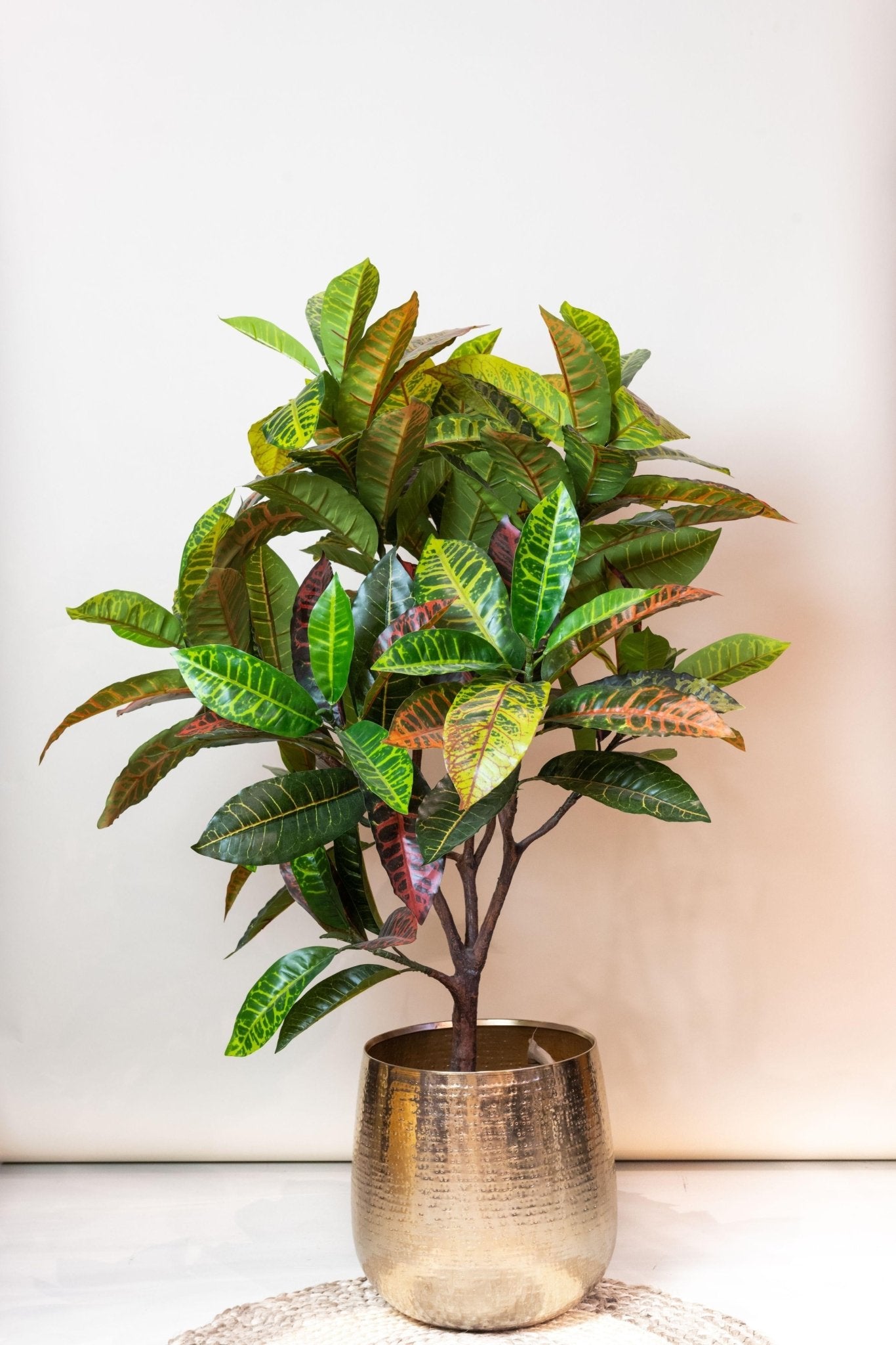 Kunstplant - Croton Codiaeum - Wonderstruik - 120 cm - Forestbloom