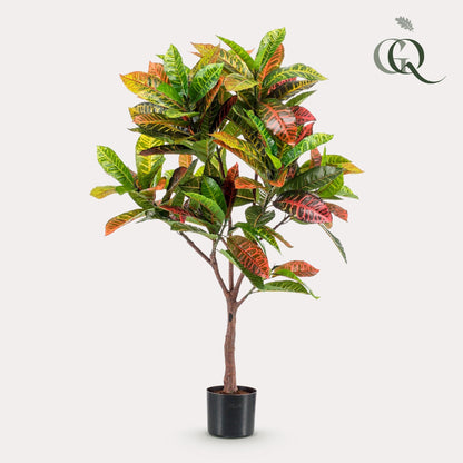 Kunstplant - Croton Codiaeum - Wonderstruik - 120 cm - Forestbloom
